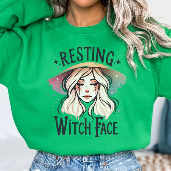 Funny resting witch face Halloween sweatshirt