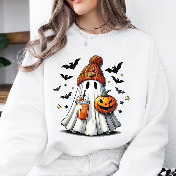 Halloween Pumpkin Spice Ghost graphic sweatshirt