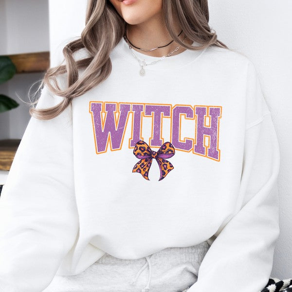 Coquette bow Halloween graphic sweatshirt