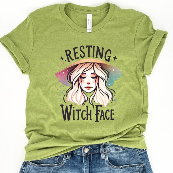 Halloween t-shirt Anime resting witch face