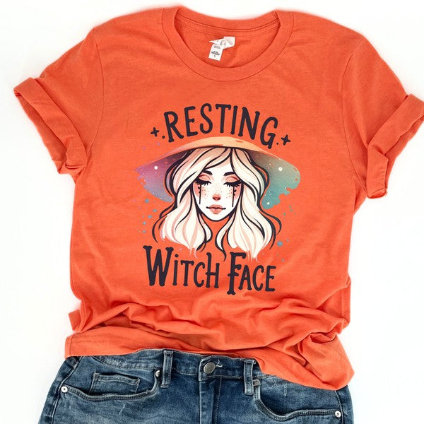 Halloween t-shirt Anime resting witch face