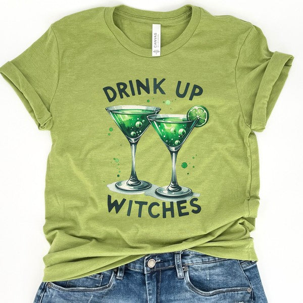 Drink up witches Halloween tee, Martini