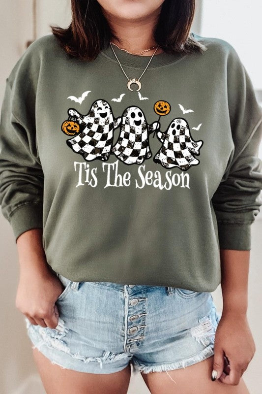 Retro Ghosts Graphic Sweatshirt