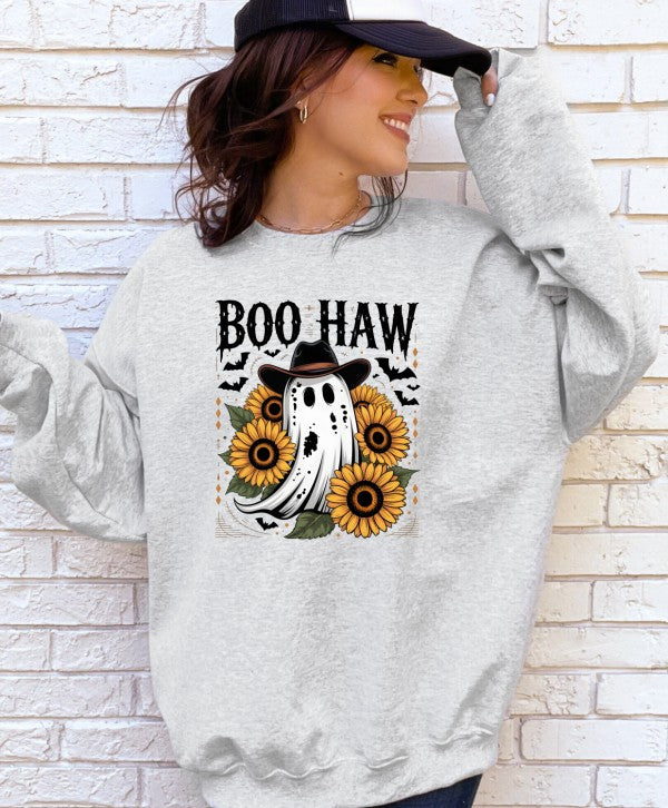 Boo Haw Halloween Crewneck Sweatshirt