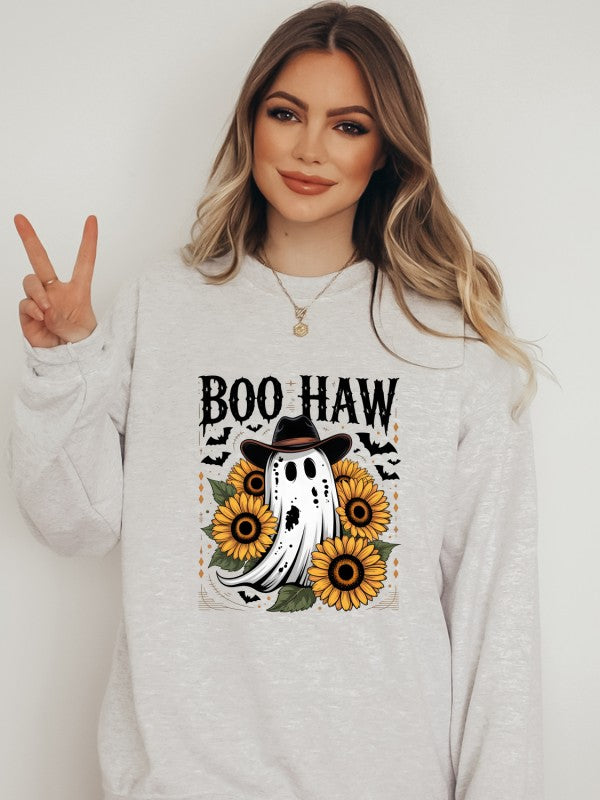 Boo Haw Halloween Crewneck Sweatshirt