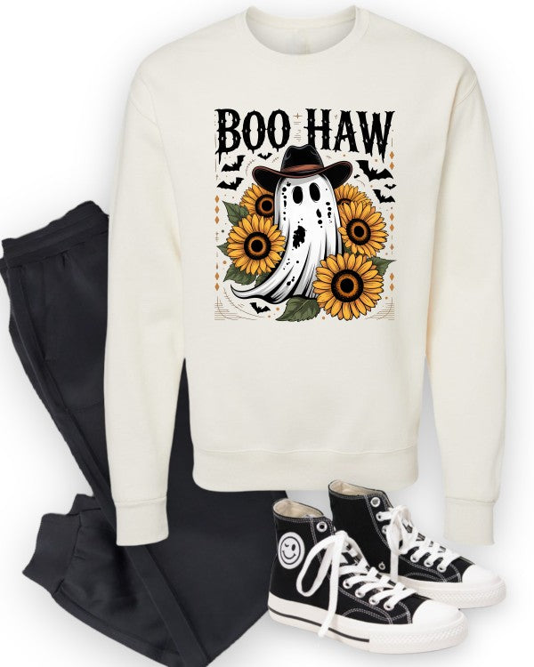 Boo Haw Halloween Crewneck Sweatshirt