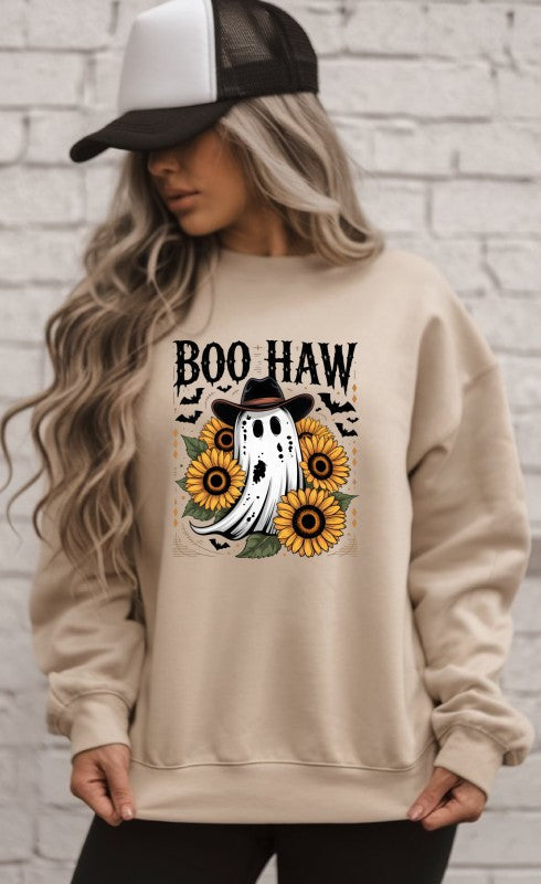 Boo Haw Halloween Crewneck Sweatshirt