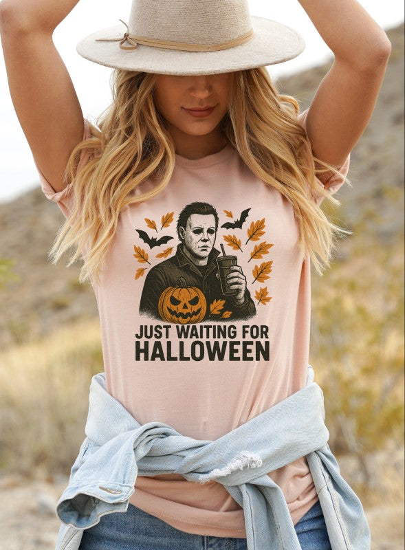 Just Waiting Halloween Graphic Tee Top