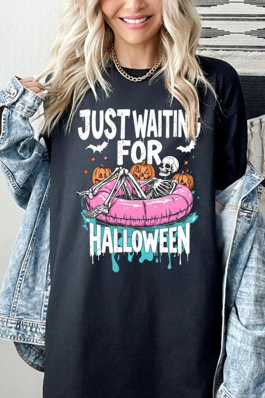 Just Waiting For Halloween Heavy Cotton Tee