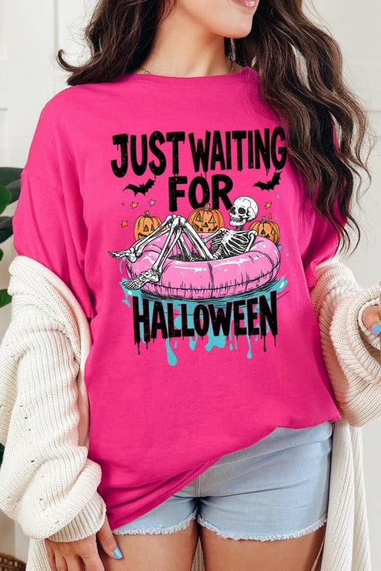 Just Waiting For Halloween Heavy Cotton Tee