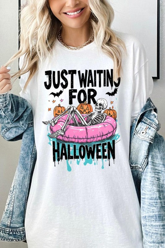 Just Waiting For Halloween Heavy Cotton Tee
