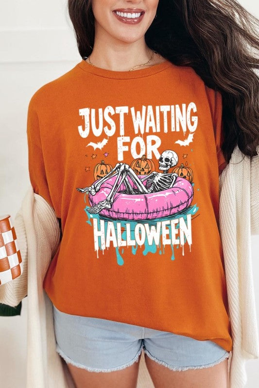 Just Waiting For Halloween Heavy Cotton Tee