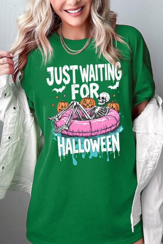 Just Waiting For Halloween Heavy Cotton Tee