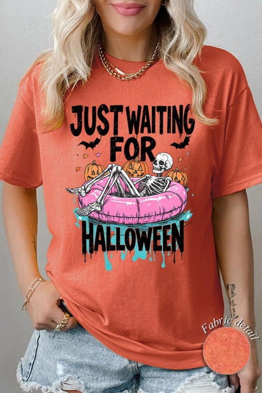 Just Waiting For Halloween Heavy Cotton Tee