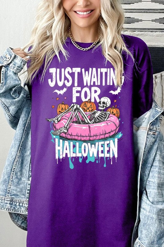 Just Waiting For Halloween Heavy Cotton Tee