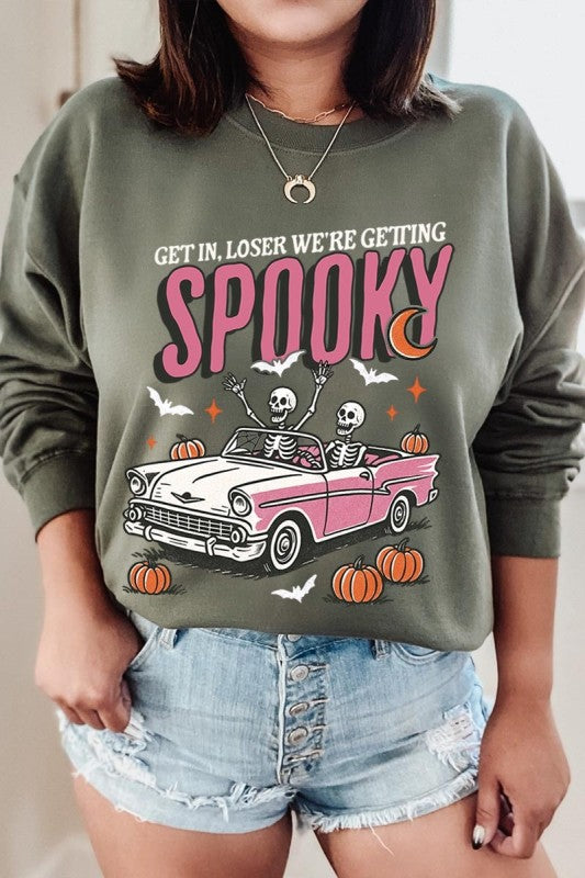 Spooky Skeleton Graphic Sweatshirt