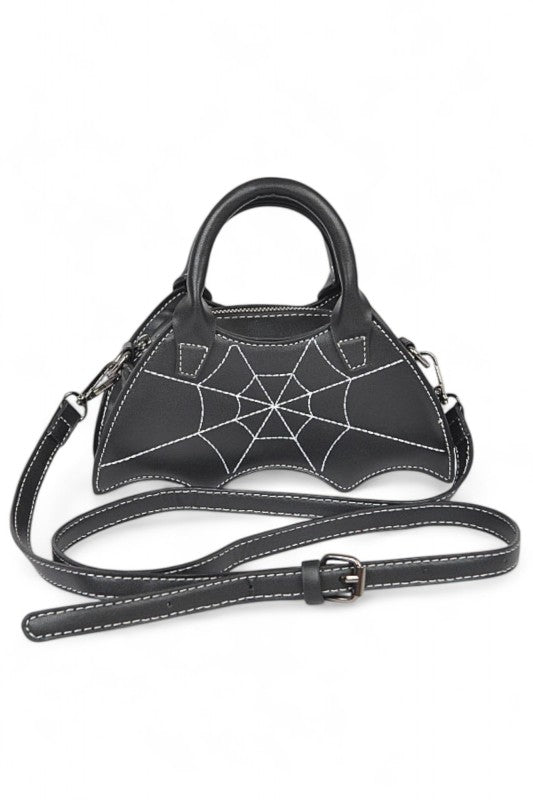 Halloween Spiderweb Stitching Bat Swing Bag