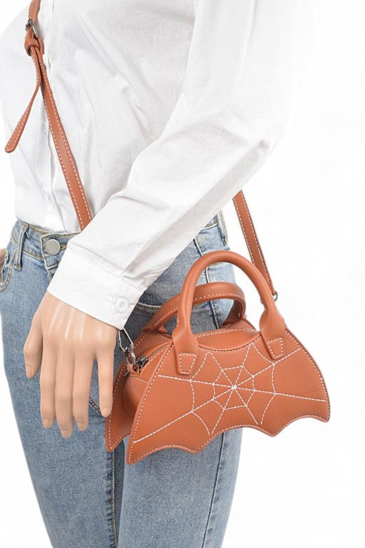 Halloween Spiderweb Stitching Bat Swing Bag