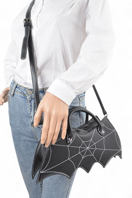Halloween Spiderweb Bat Inspired Clutch Bag