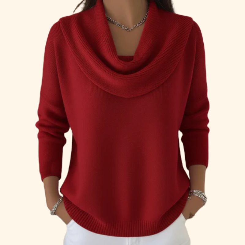 Eliza – Soft Knit Sweater with Refined Collar