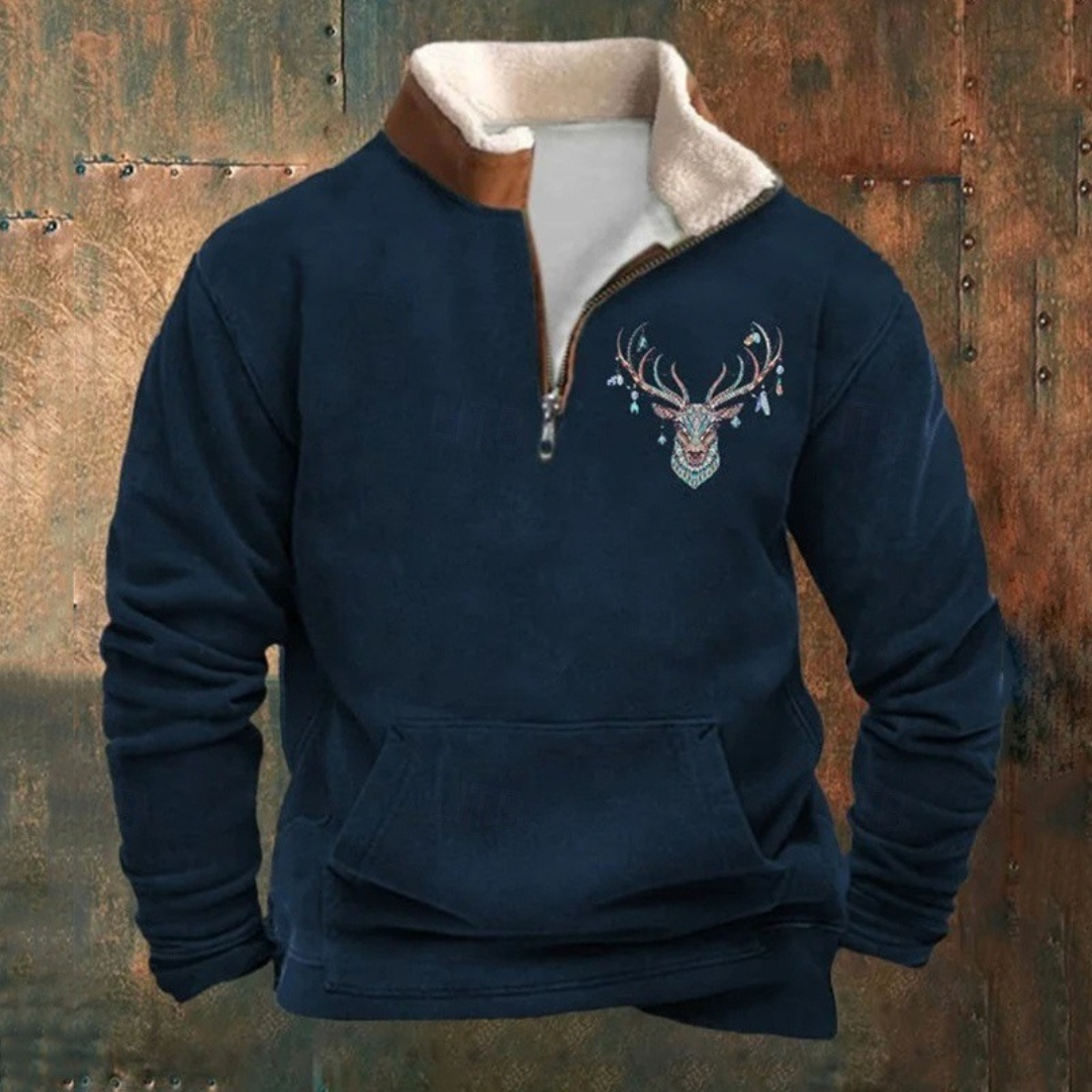 PIERRE™|QUARTER ZIP SWEATER