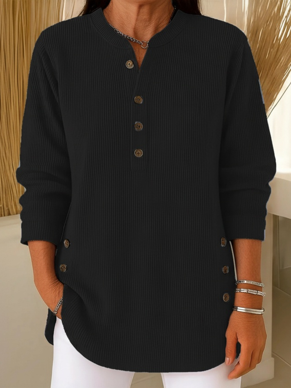 Élise™ – Solid Knit Sweater