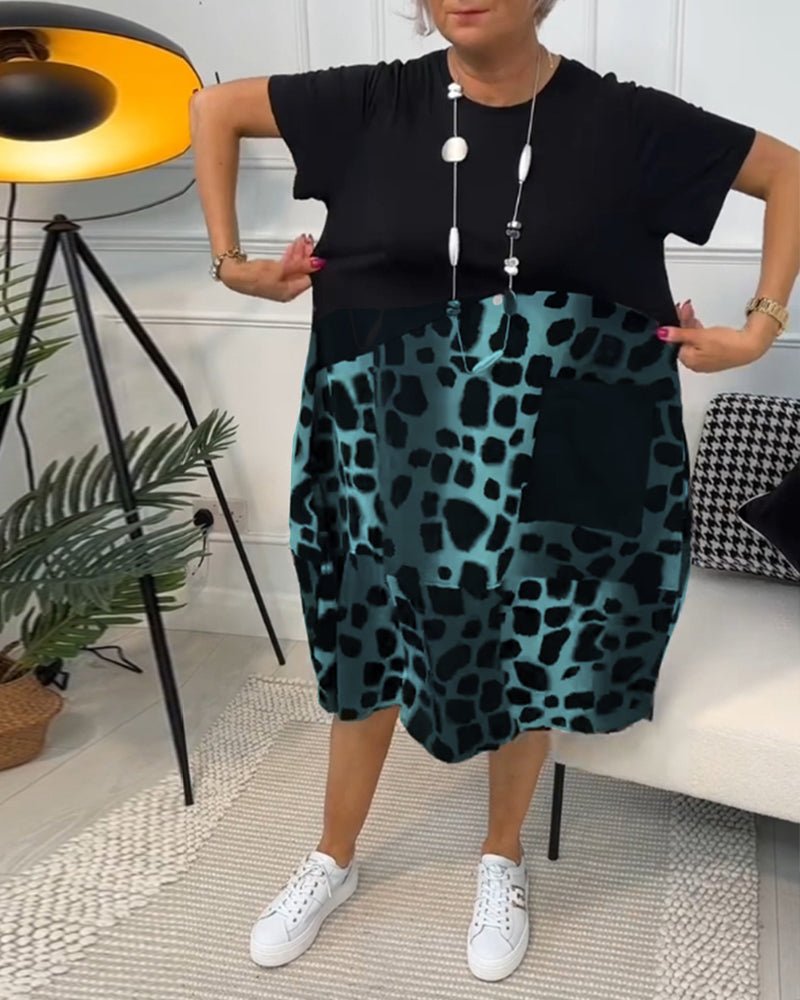 Ellie - Colorblock Midi Dress