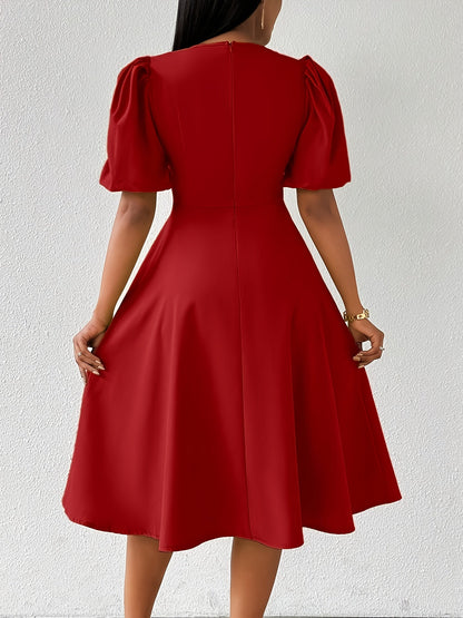 Clara Bloom | Refined Black Midi Dress