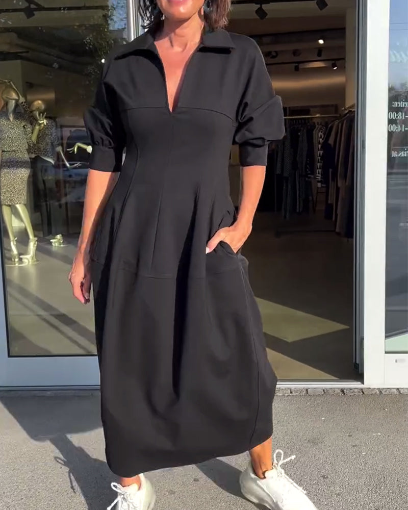 Hailey - Collared Midi Dress