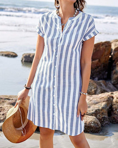 Lucy - Striped Shirt Dress