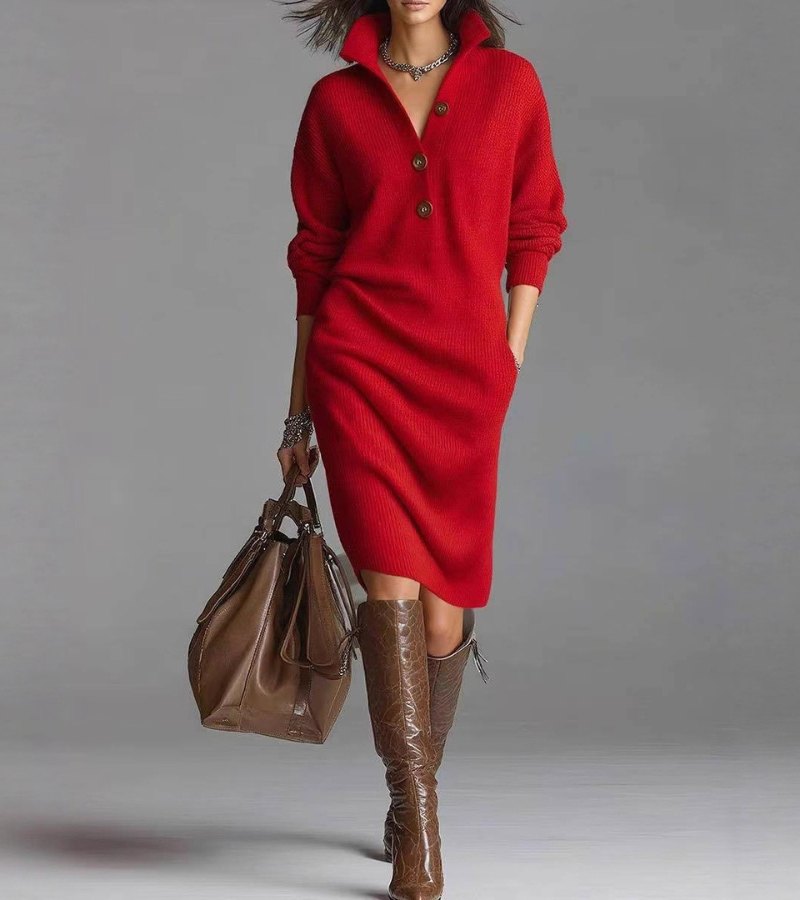 Amy | Warm Knit Dress, Elegant and Comfortable