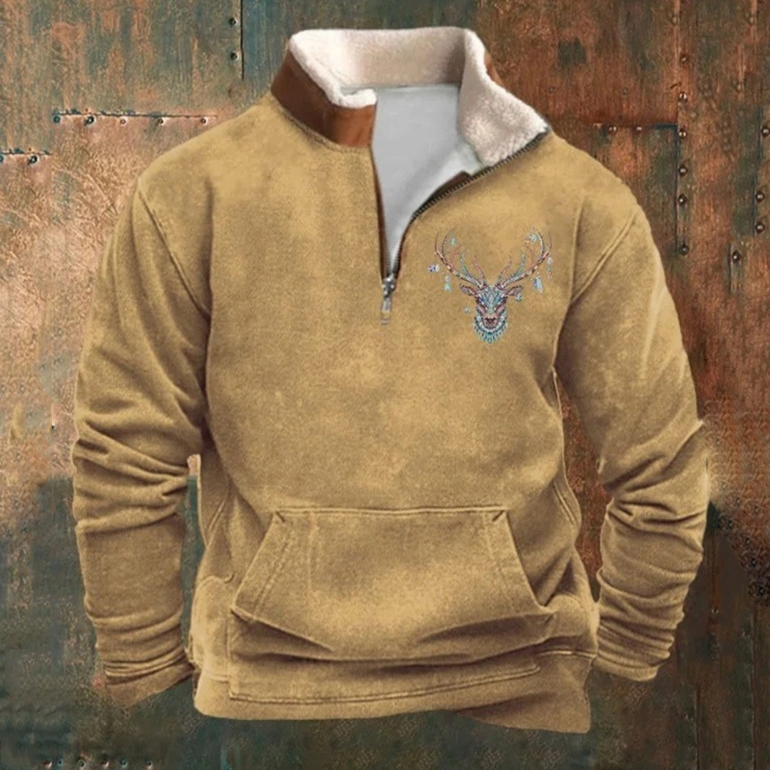 PIERRE™|QUARTER ZIP SWEATER