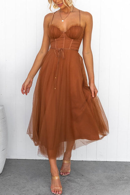 Karen - Tulle Midi Dress