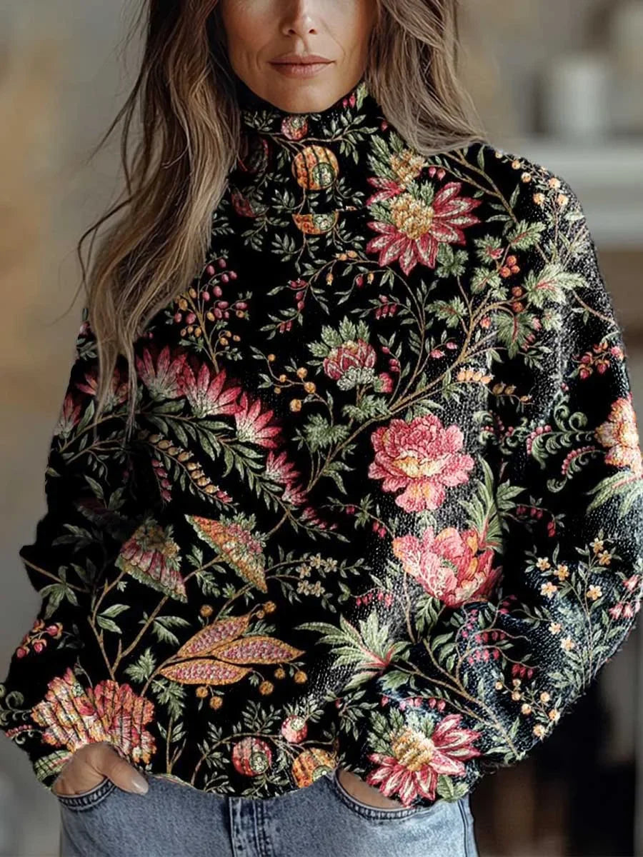 Quelira - Autumn Glow Turtleneck Sweater