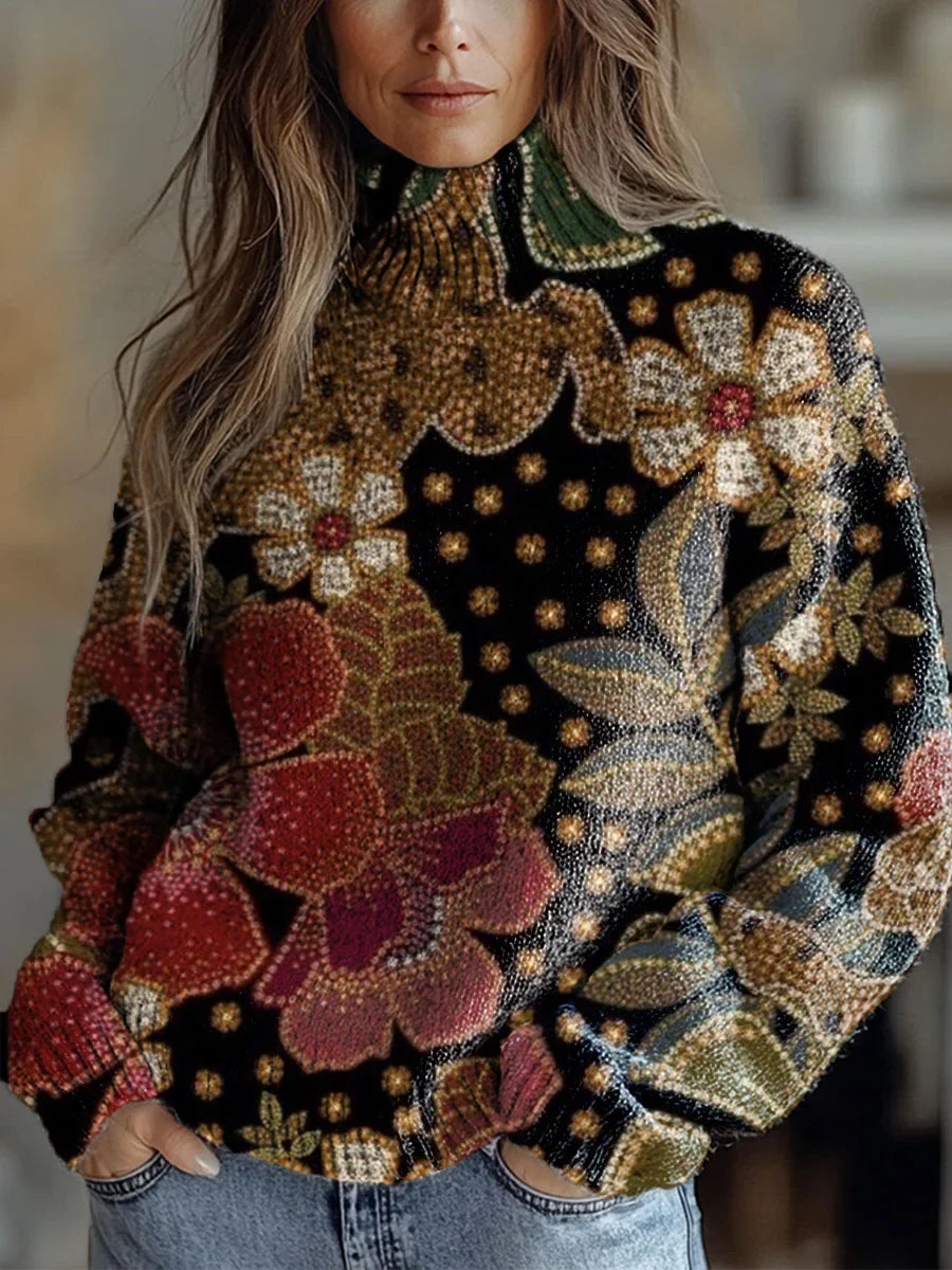 Xalara - Autumn Glow Turtleneck Sweater