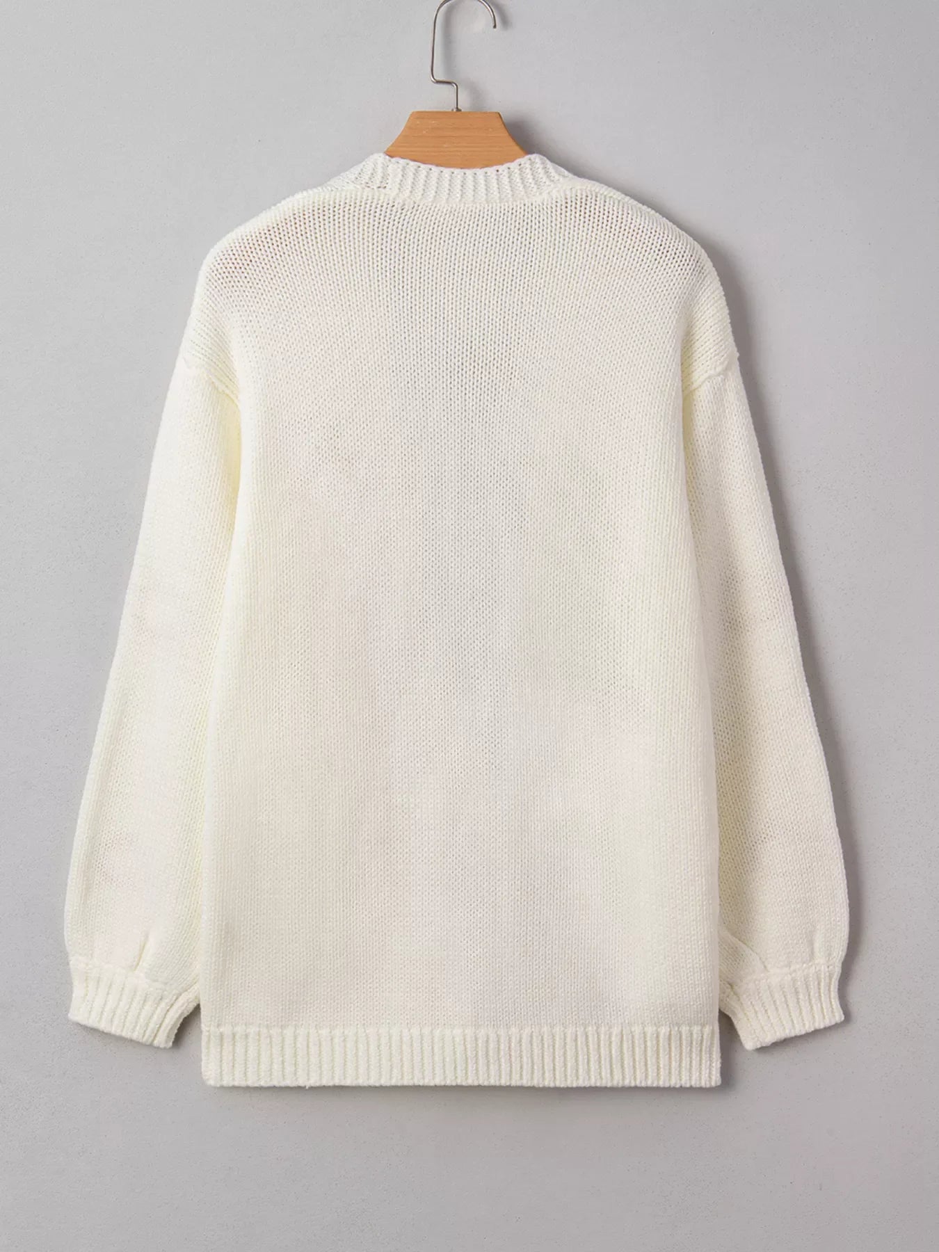 Halloween Pumpkin Embroidered Knit Cardigan