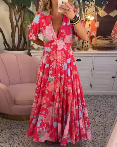 Floriana - Vibrant Floral Dress