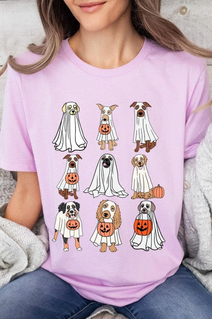 Halloween Ghost Dog Graphic Plus Tee