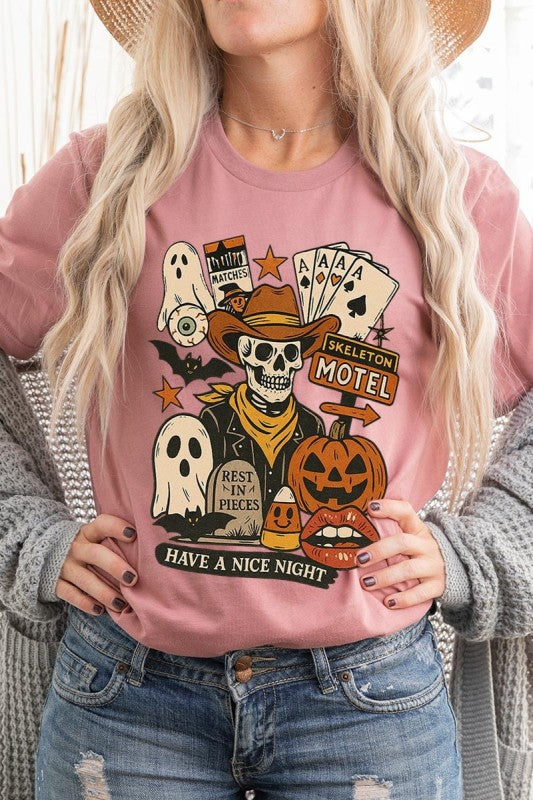 Spooky Western Skeleton Graphic Plus Tee
