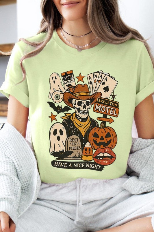 Spooky Western Skeleton Graphic Plus Tee
