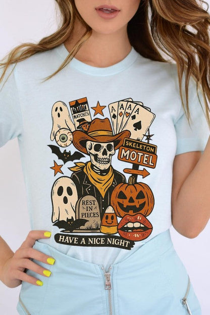 Spooky Western Skeleton Graphic Plus Tee