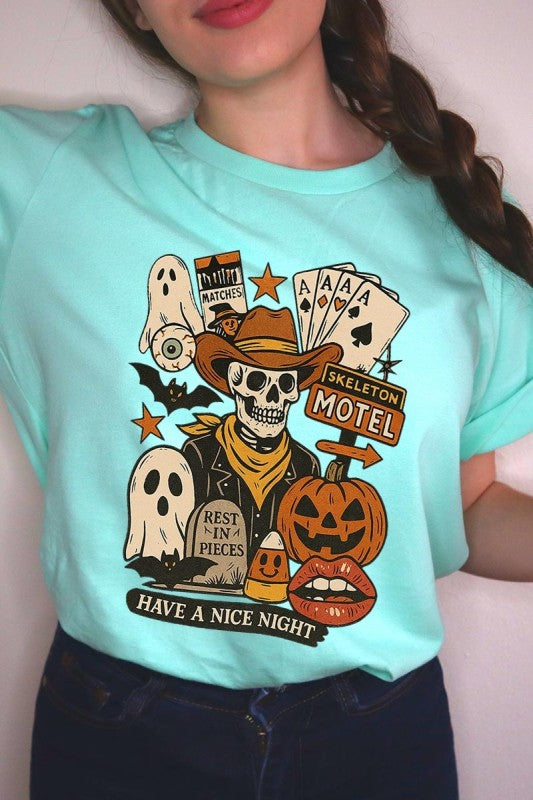 Spooky Western Skeleton Graphic Plus Tee