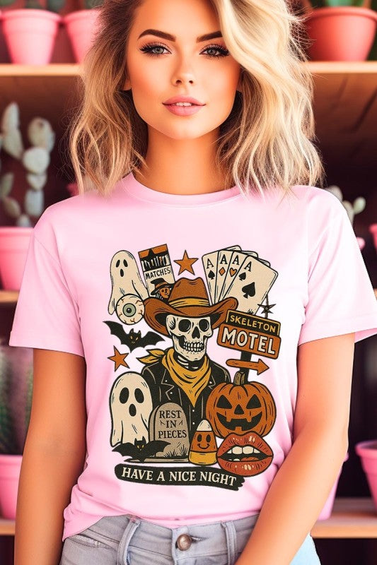 Spooky Western Skeleton Graphic Plus Tee