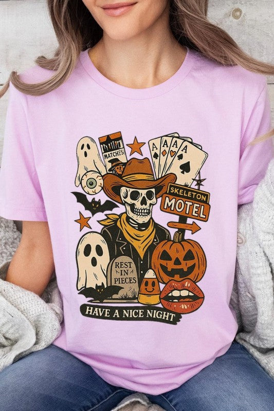 Spooky Western Skeleton Graphic Plus Tee