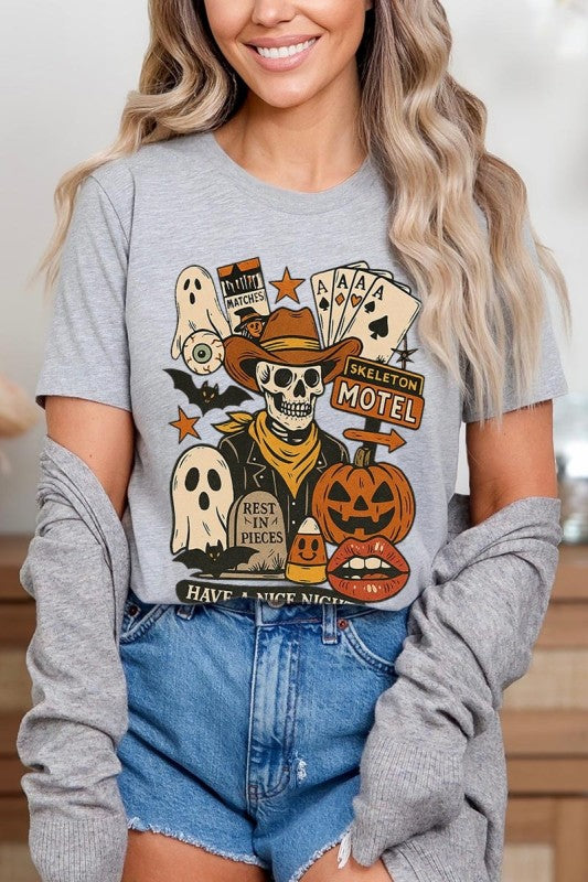 Spooky Western Skeleton Graphic Plus Tee