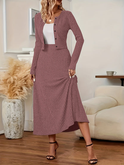 Elara Quinn | Classic Two-Piece Midi Ensemble