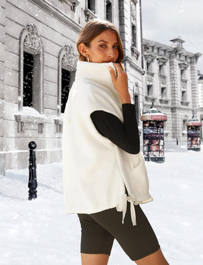 Ellen – Sleeveless Fuzzy Fleece Vest