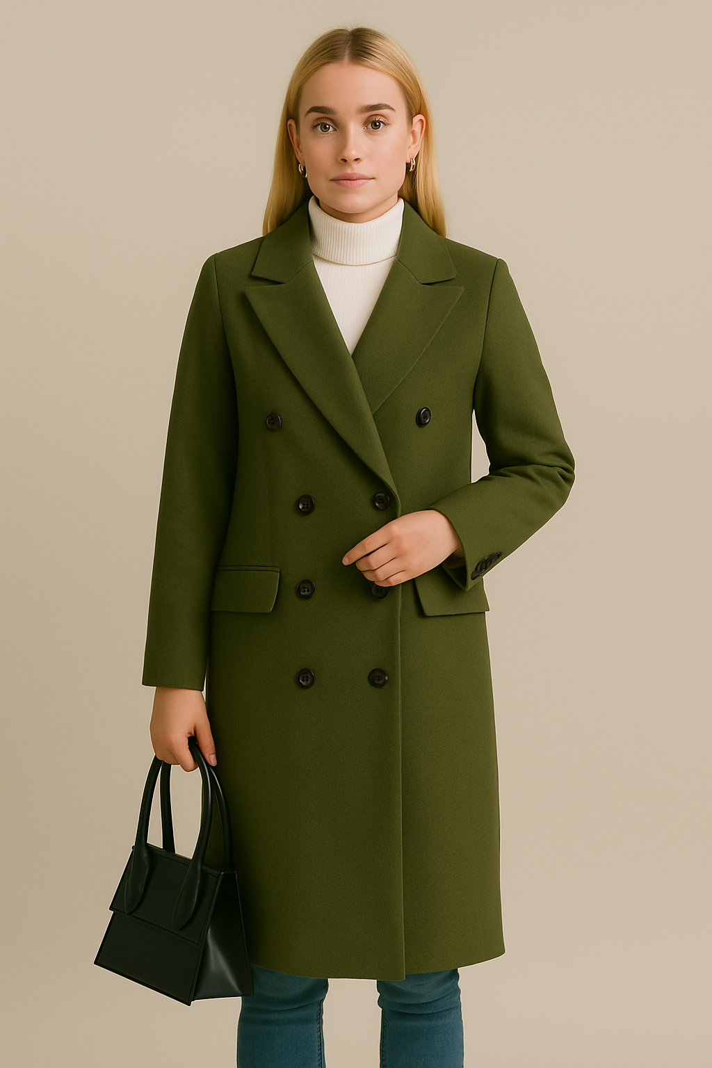 Bianca | Women's Long Coat with Buttons