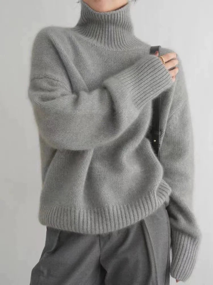 Miranda - Knitted High Collar Sweater