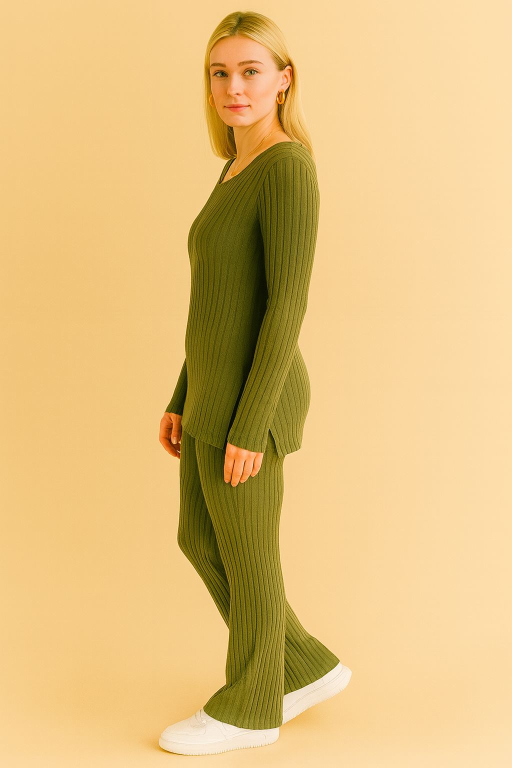 Delore | Women's 2-Piece Ribbed Set